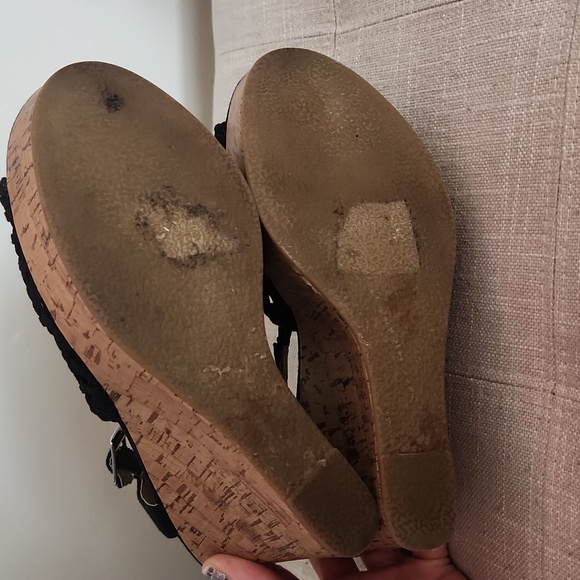 SO Black and Cork Wedges, 7.5M - Picture 10 of 13